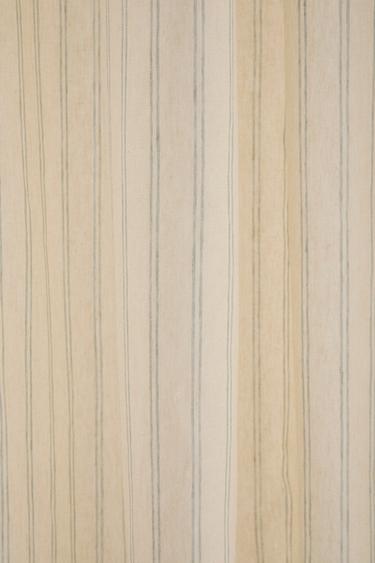 LNIANA ZASŁONA ŁAZIENKOWA W PASKI - Ecru / Zieleń Zara