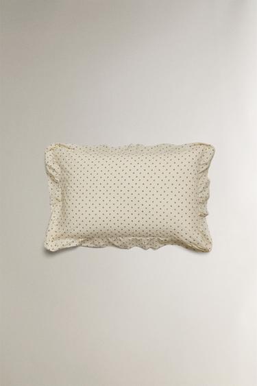 KIDS' RUFFLED FLORAL PRINT PILLOWCASE - Ecru by Zara - Image 2