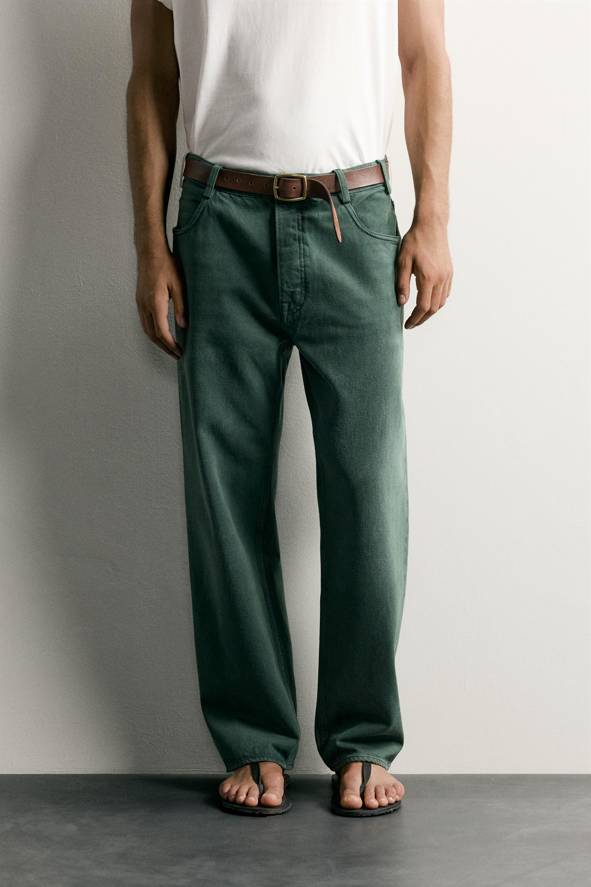 Мужские джинсы Zara PRESSED CREASE RELAXED FIT JEANS — фото 2