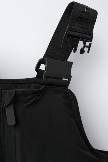 WATERPROOF AND WINDPROOF BIB TROUSERS WITH POCKETS RECCO® SYSTEM SKI COLLECTION - Black by Zara - Image 3