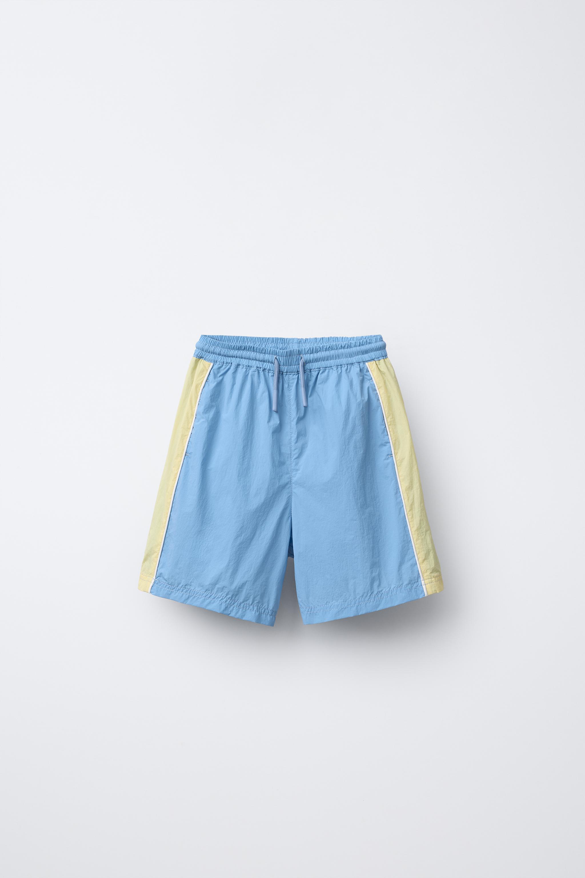 TECHNICAL SHORTS WITH SIDE STRIPES - Maroon | ZARA United States