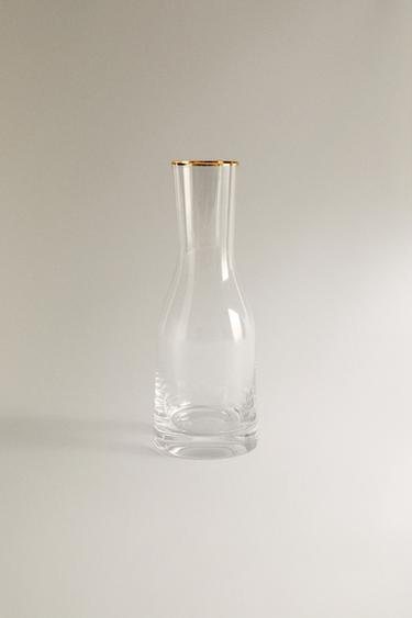 BOHEMIA CRYSTAL BOTTLE WITH A GOLDEN RIM — Gold 1