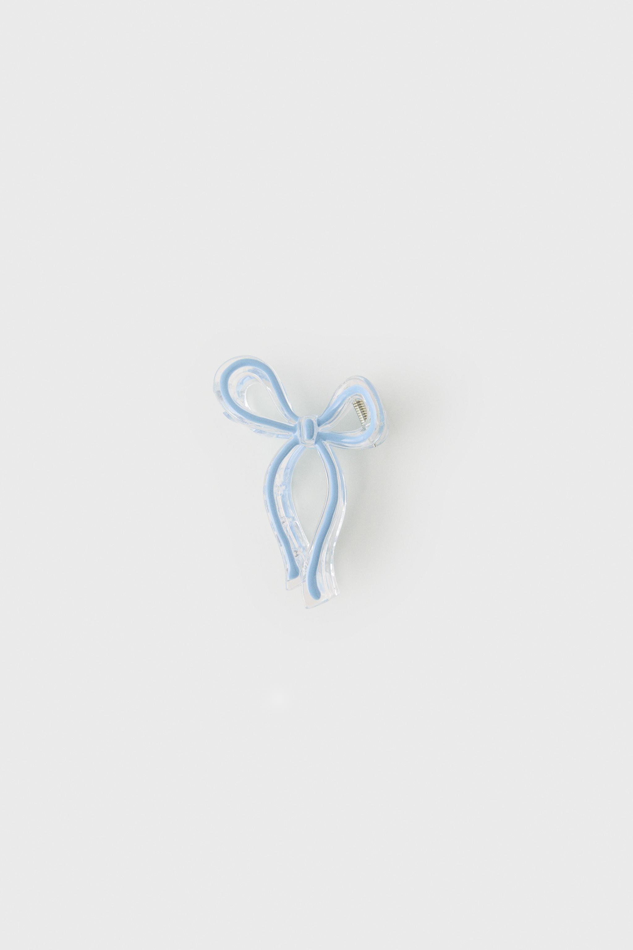 Z3D LARGE BOW HAIR CLIP - Light blue | ZARA United States