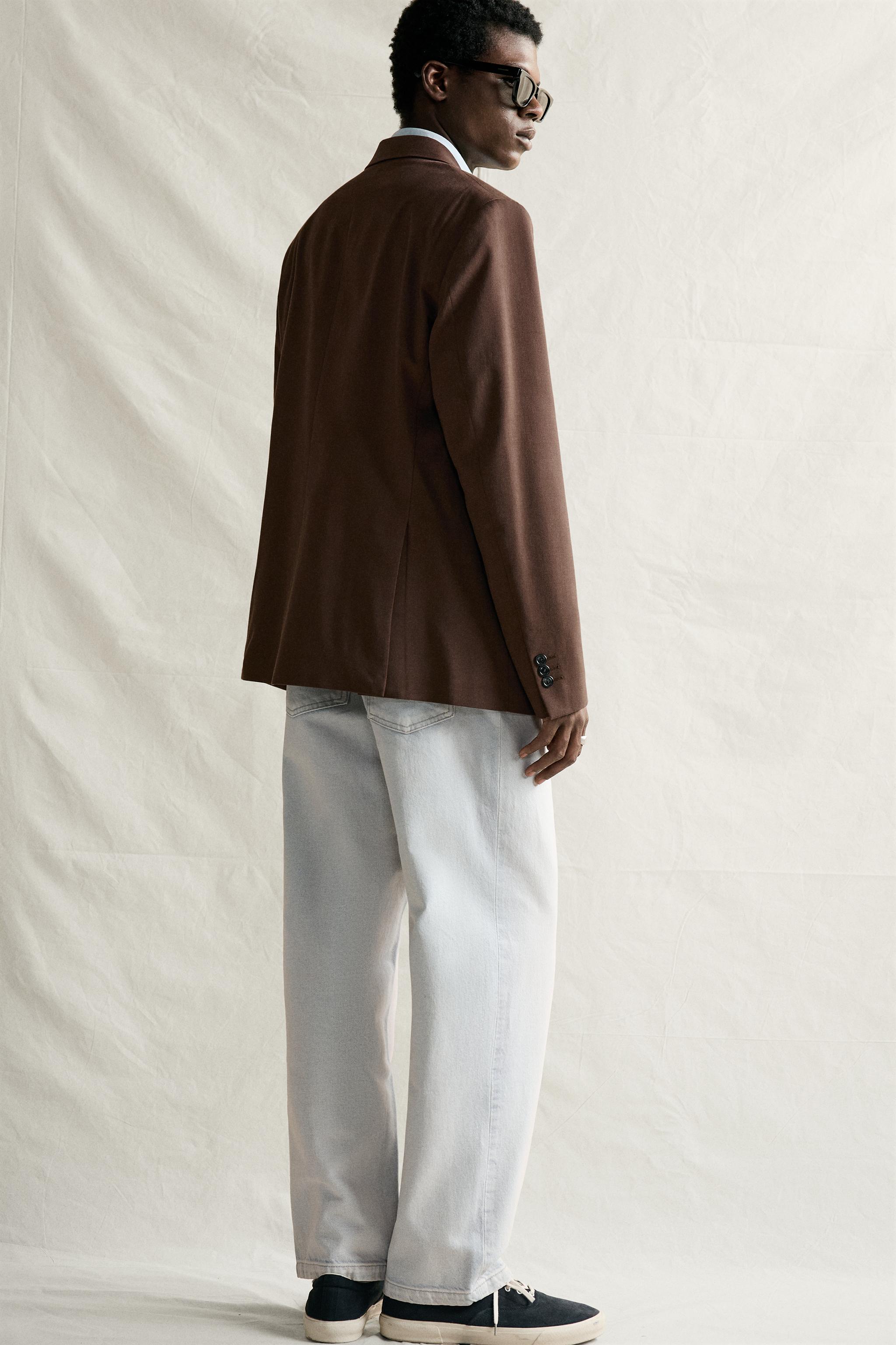 レギュラーフィット スーツブレザー - ブラウン | ZARA Japan / 日本