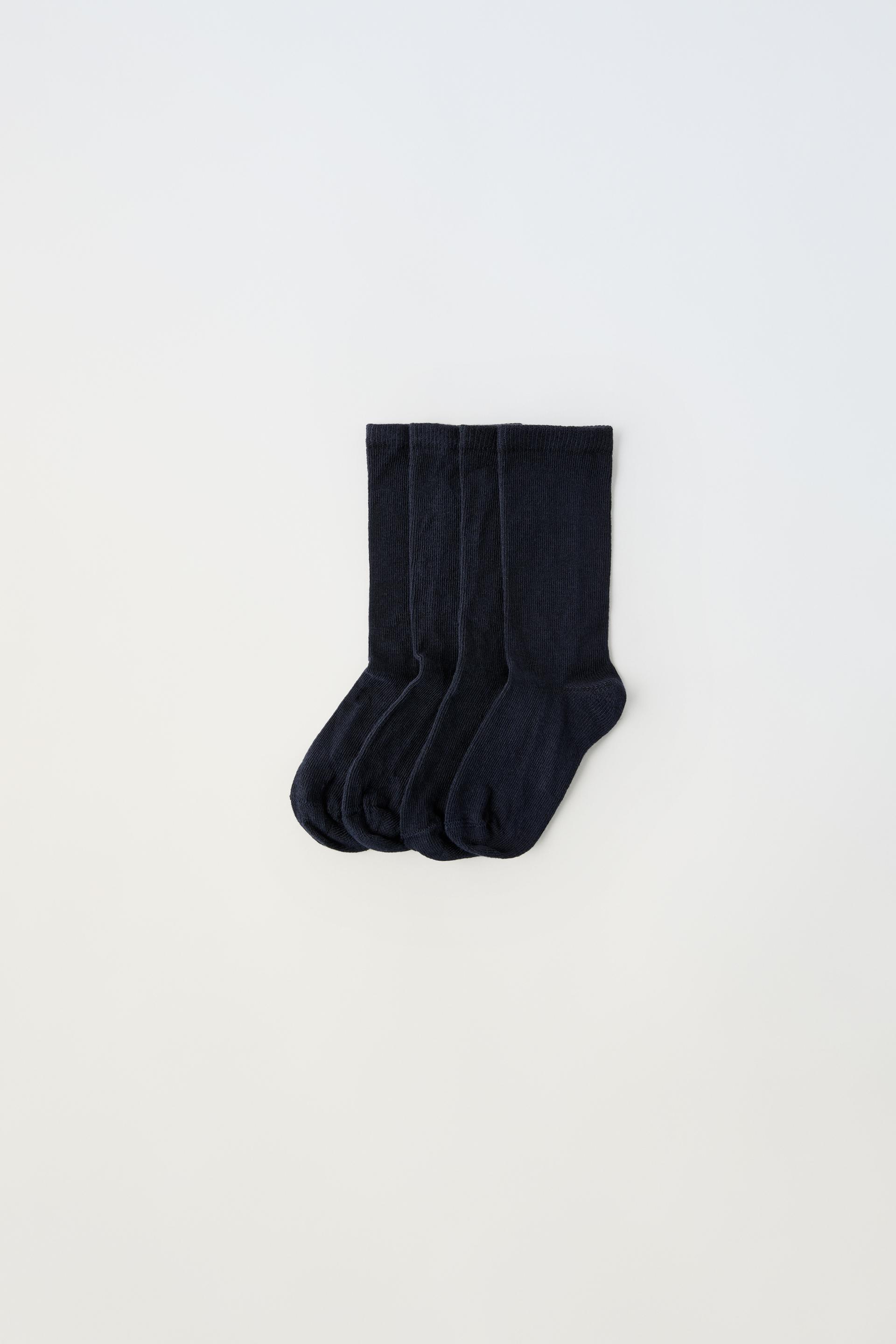 FOUR-PACK OF LONG SOCKS - Navy blue | ZARA United States