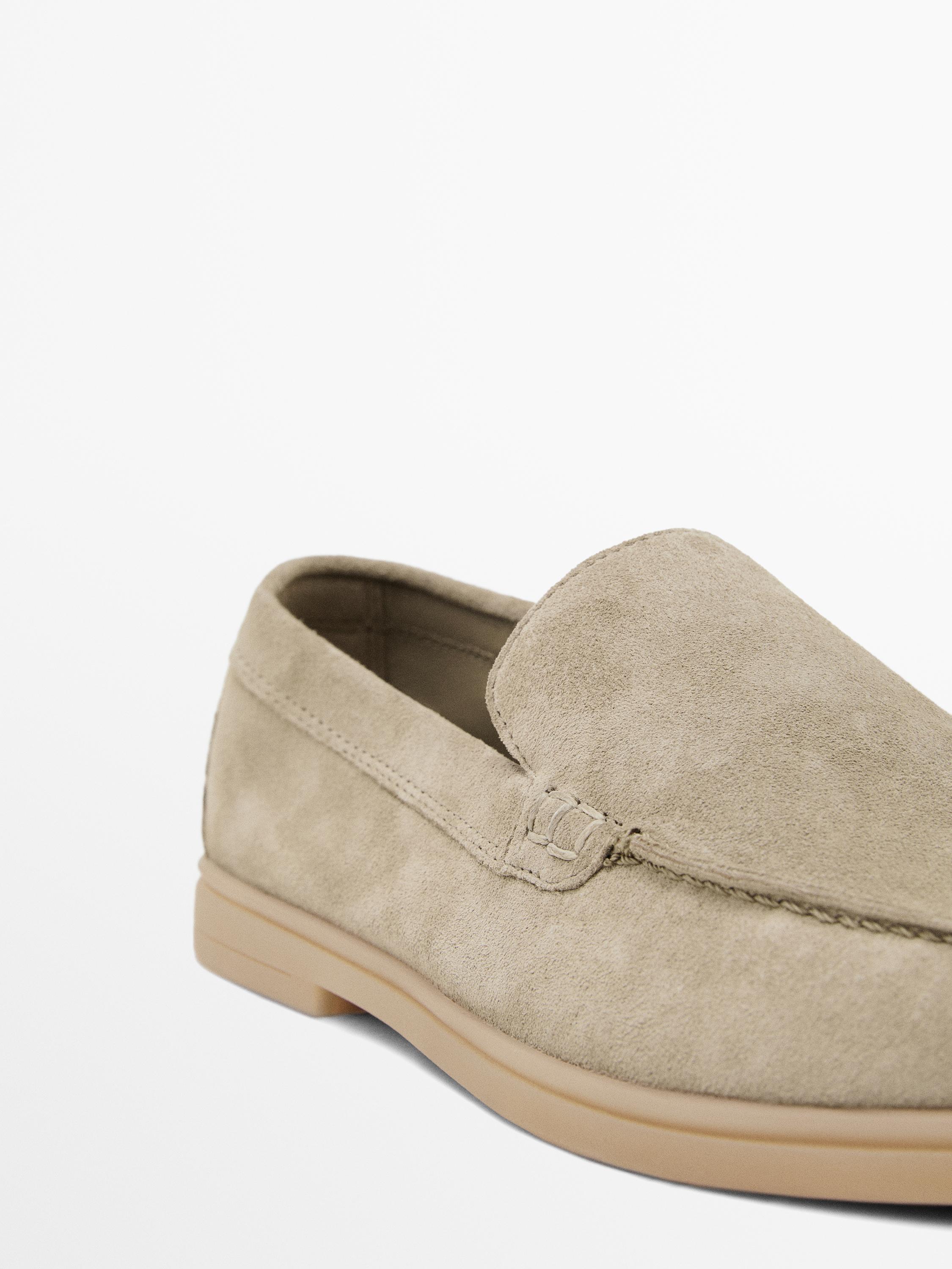 Mocassins croûte de cuir