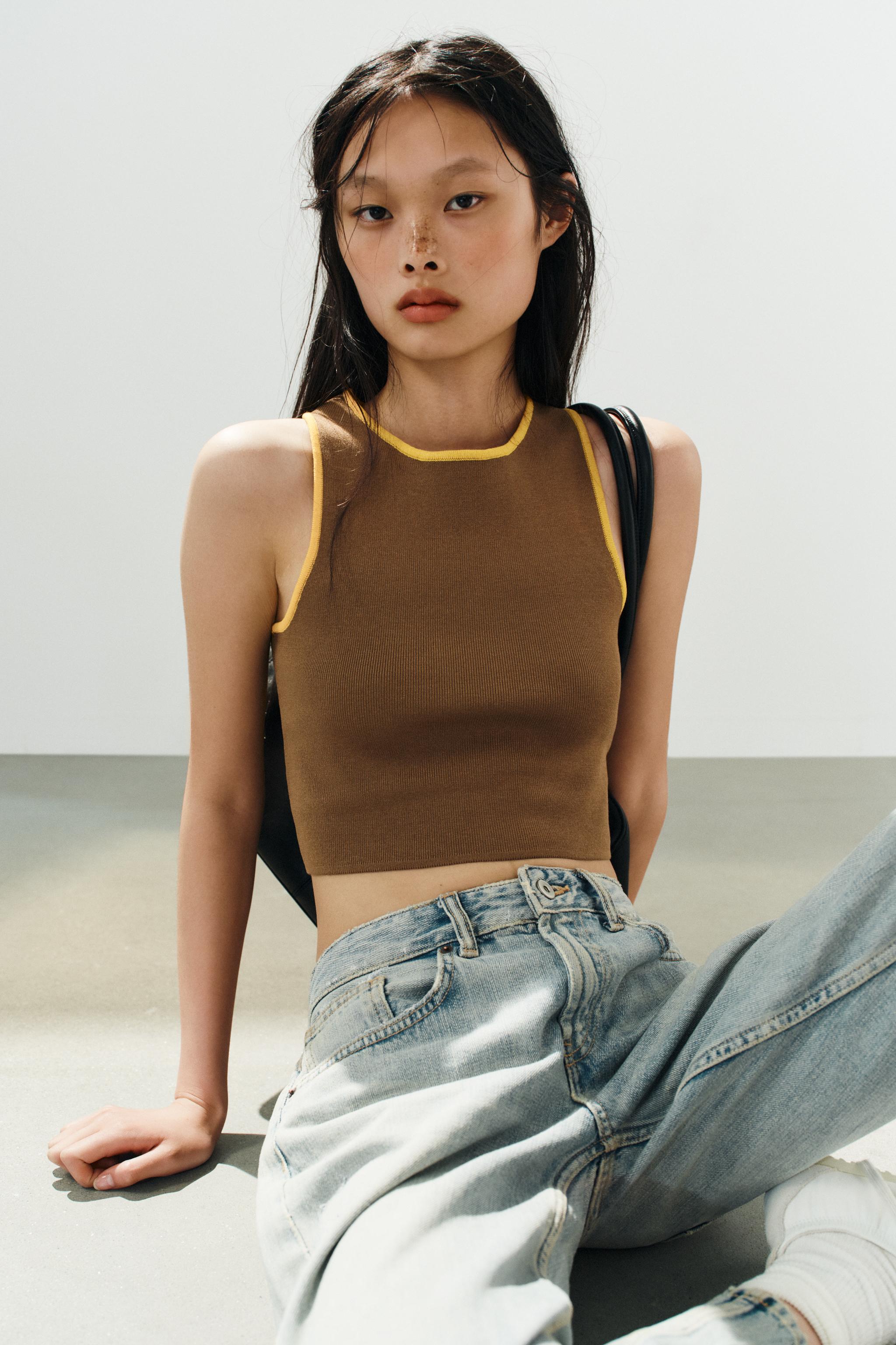 Zara ZIT BİYELİ TRİKO TOP görsel 4