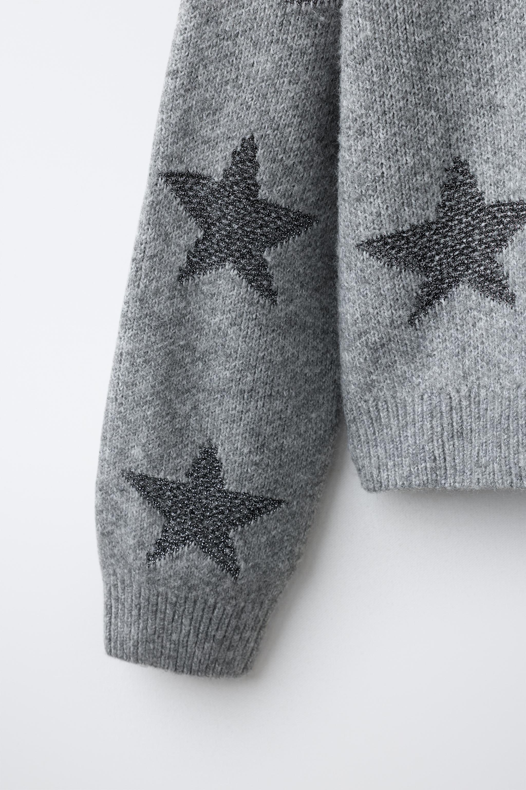 STAR KNIT SWEATER - Mid-gray | ZARA United States