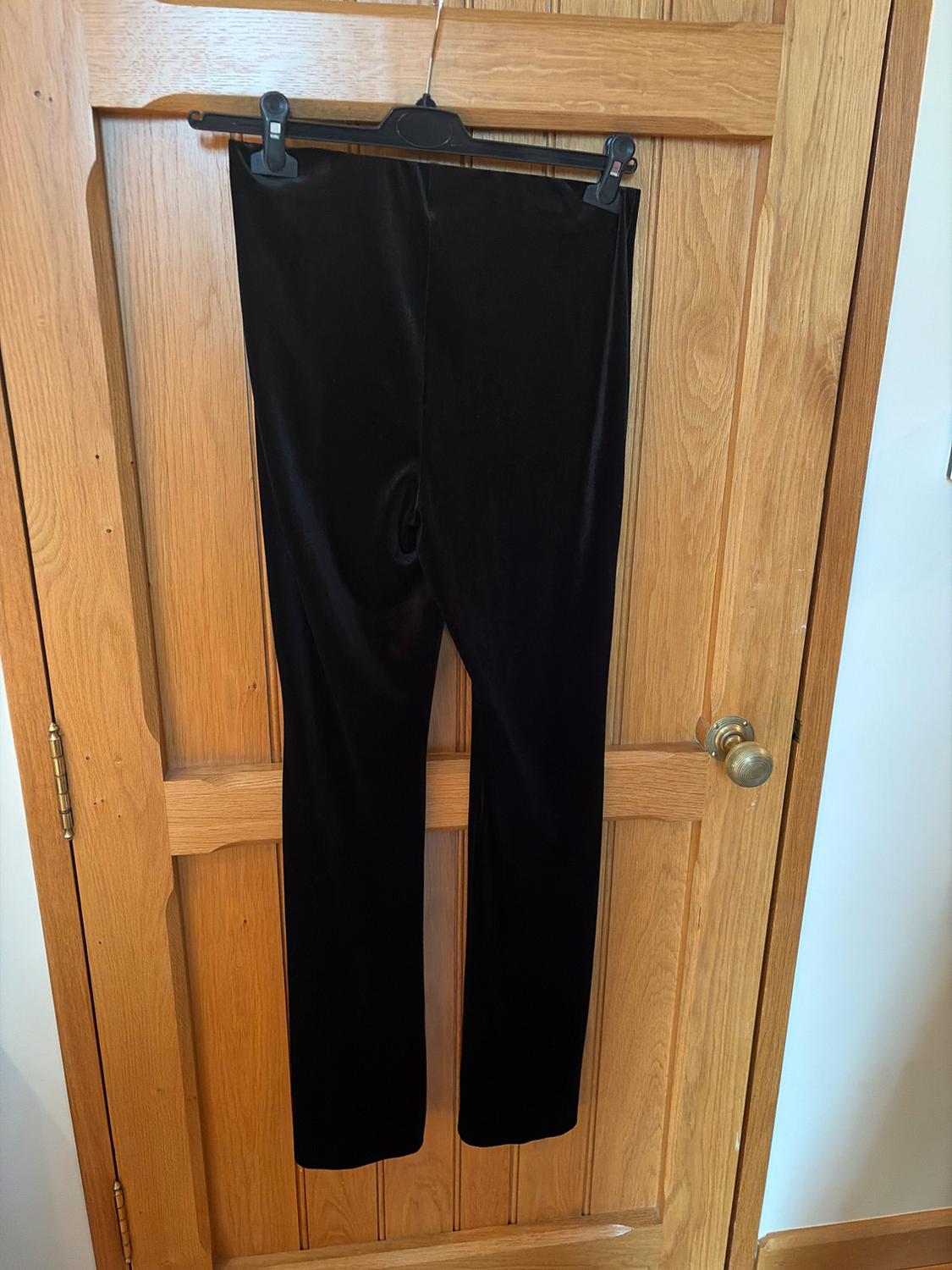 VELVET LEGGINGS WITH SLITS - Image 2
