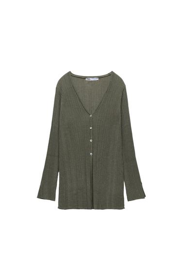 PLEATED KNIT TOP