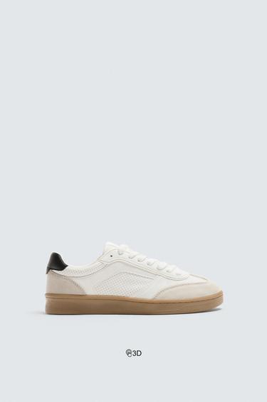 TRAINERS WITH CONTRAST SOLE - White by Zara