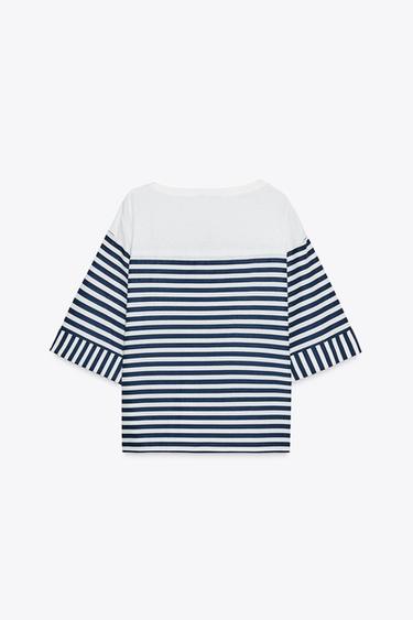 STRIPED LINEN BLEND SHIRT - Blue/White by Zara - Image 5