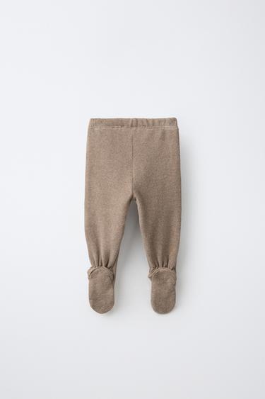 WARM FOOTED LEGGINGS — Brown 2
