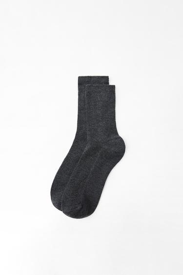 КОРОТКИЕ НОСКИ — ТЕМНО-СЕРЫЙ от Zara — изображение 0