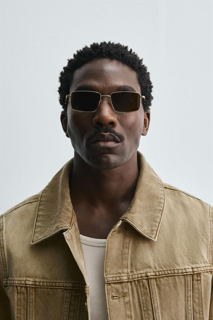 GAFAS DE SOL RECTANGULARES LIMITED EDITION Oro ZARA Chile