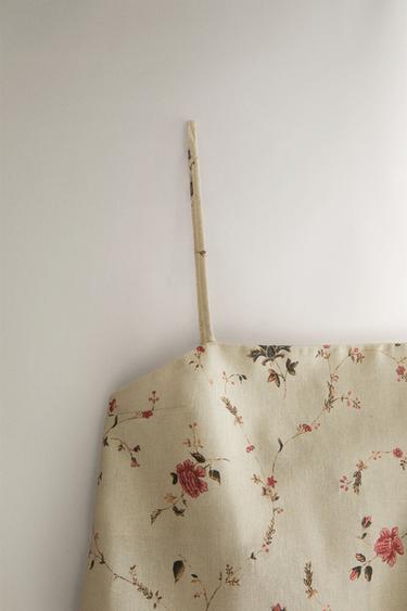 KATHARINE POLE FLORAL COTTON AND LINEN TOP — Ecru 2