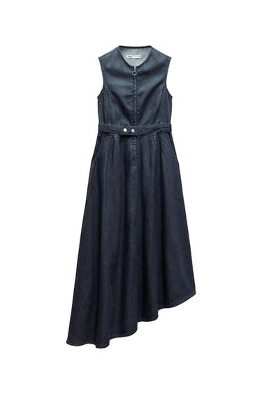 ZW COLLECTION ASYMMETRIC DENIM DRESS
