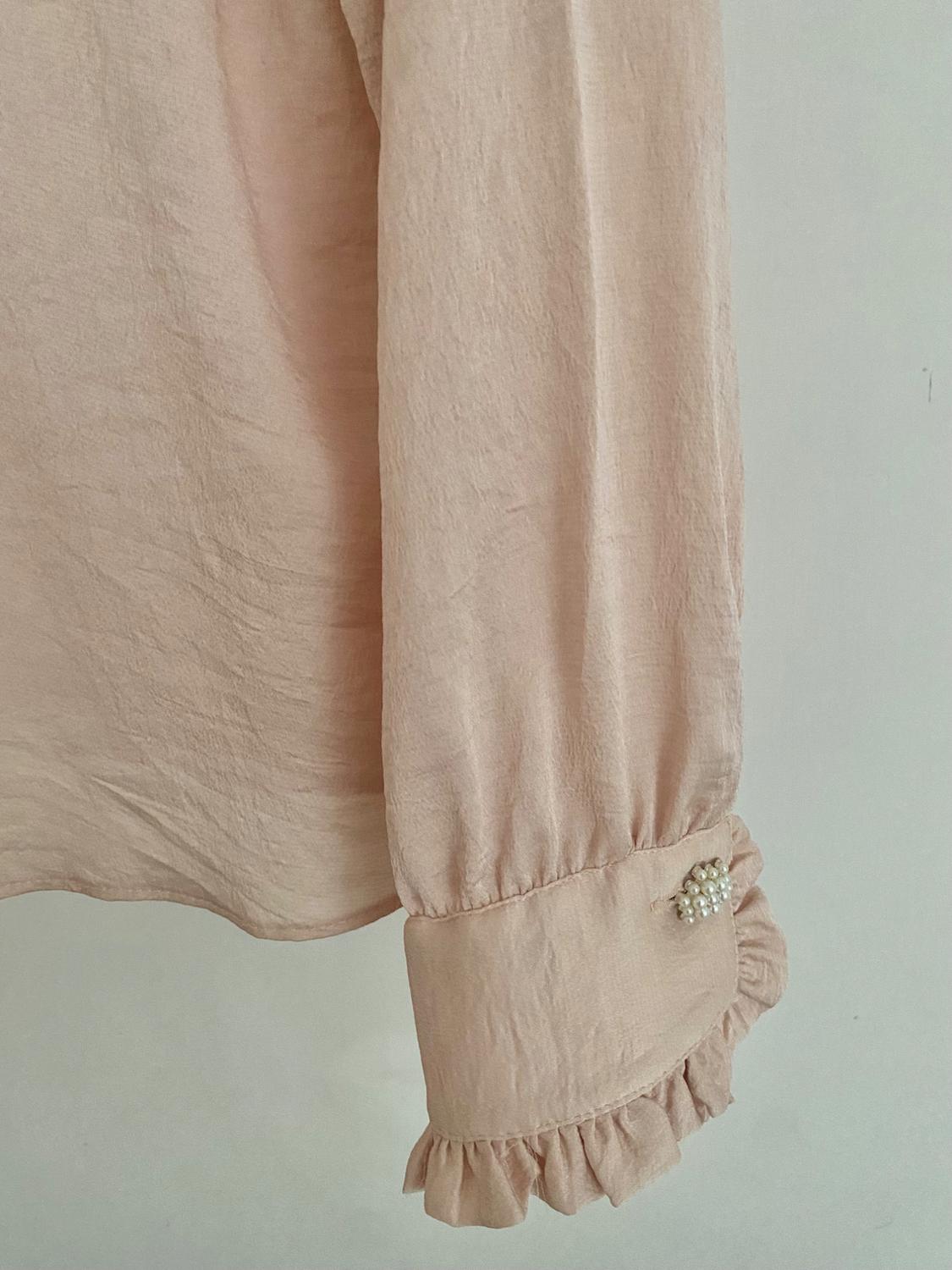 SHIRT WITH BOW AND FAUX PEARL BUTTONS - Image 5