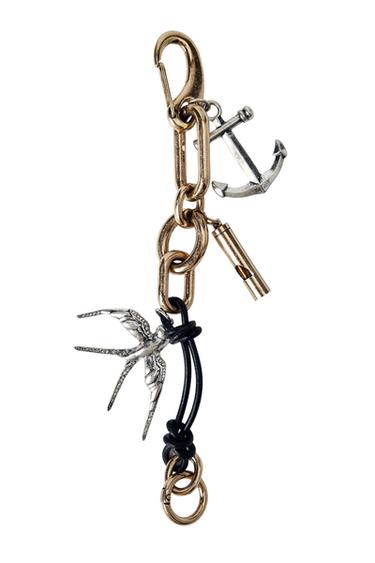 Zara MULTI-POSITION CHARM KEYRING KATE MOSS X ZARA - Gold / Silver - Image 0