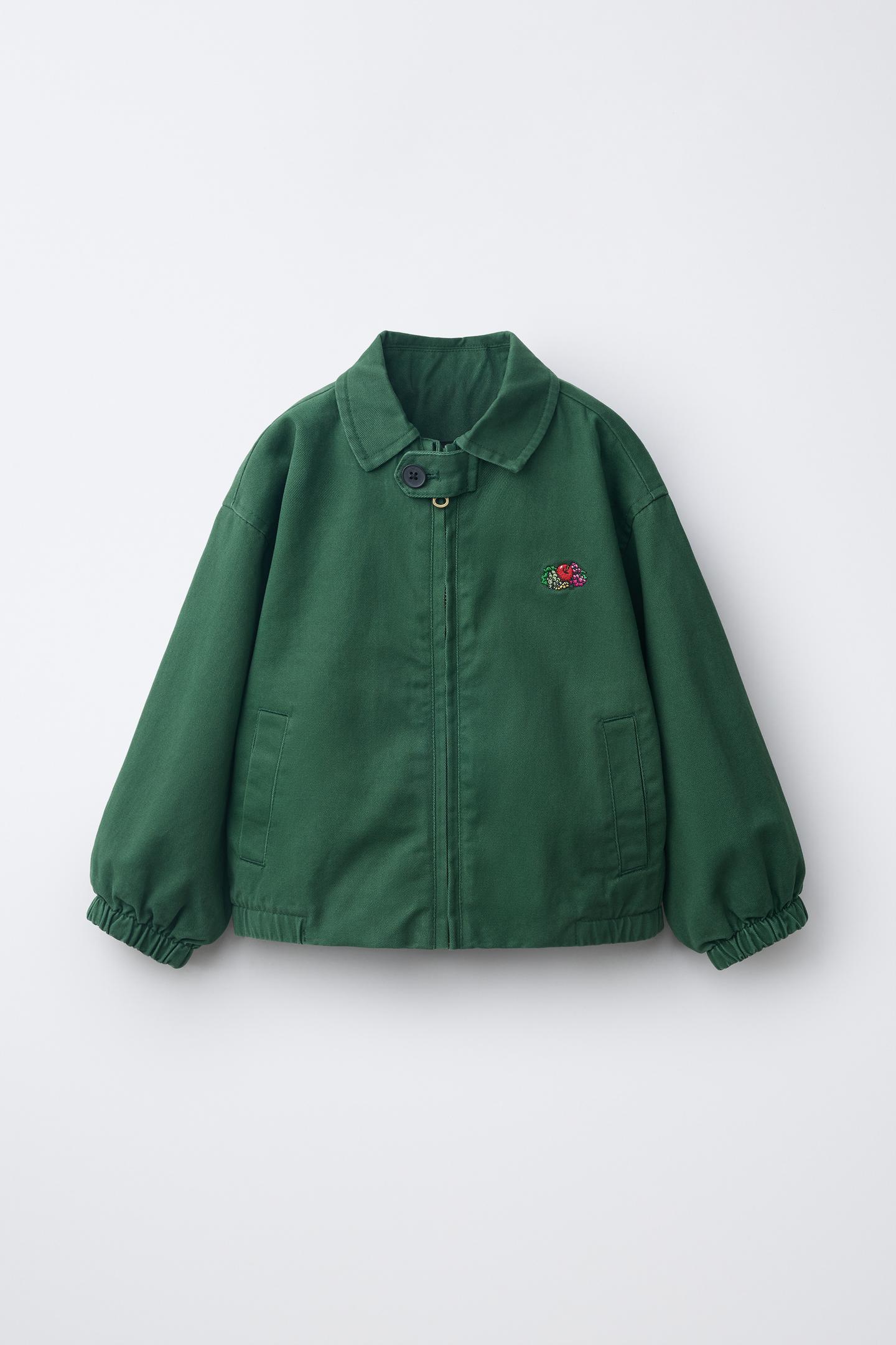 Детская куртка Zara Fruit OF the Loom™ Embroidered, цвет: Зелёный