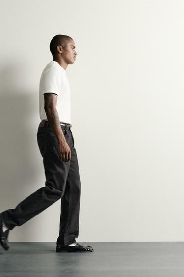 Zara STRAIGHT FIT JEANS - Black