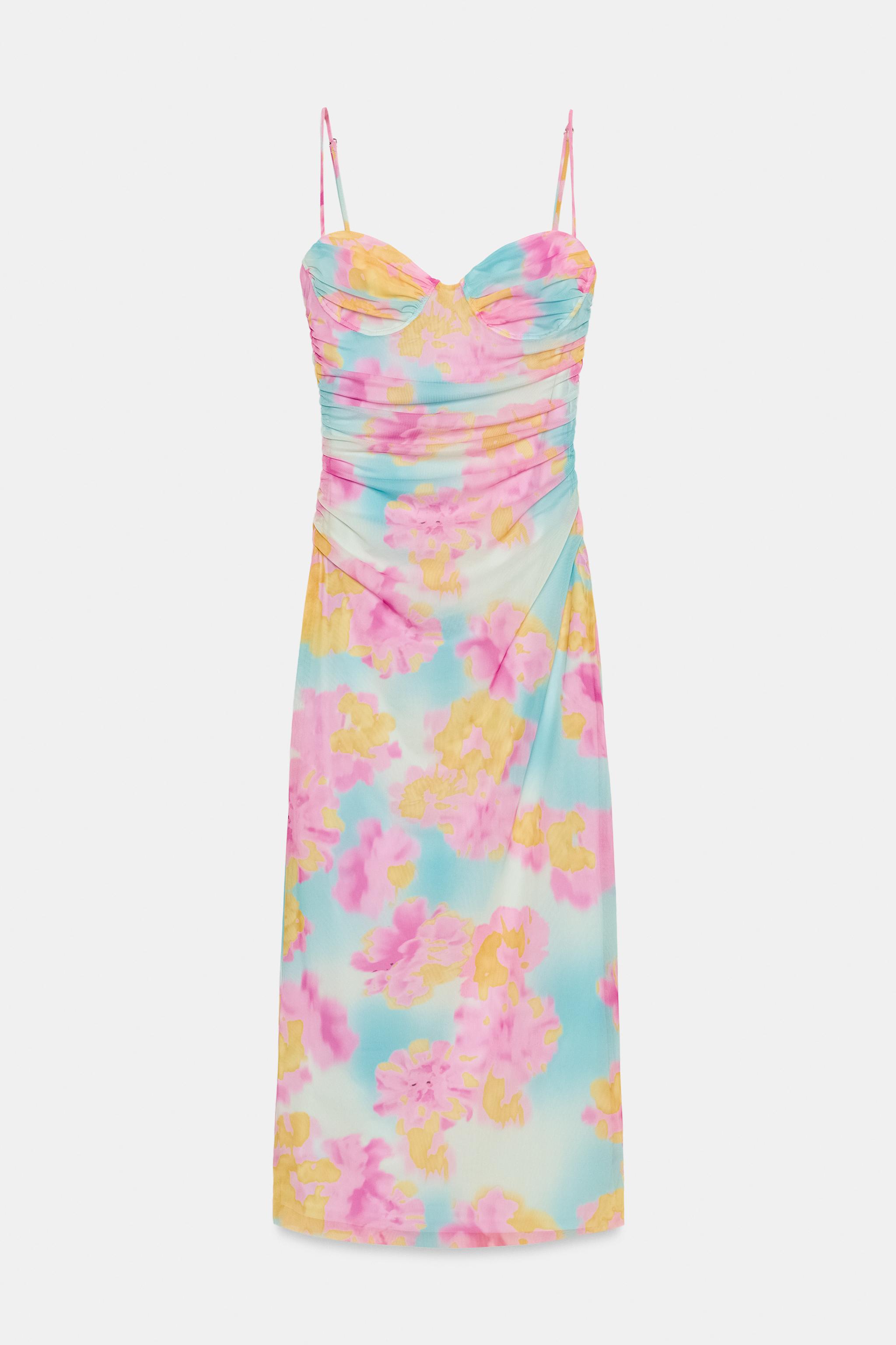 PRINTED TULLE MIDI DRESS - only one | ZARA United States PRINTED TULLE MIDI DRESS - only one | ZARA United States