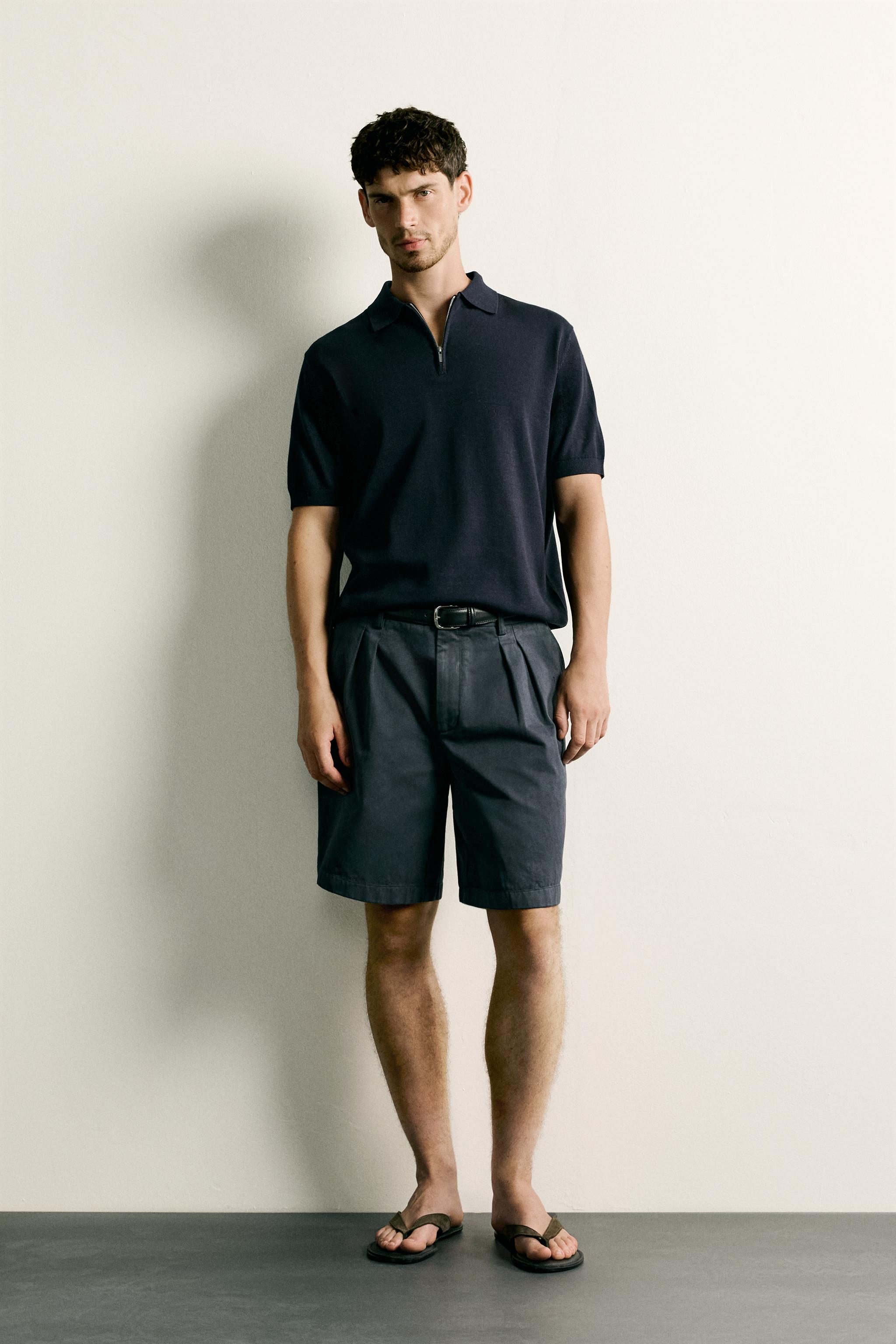POLO EN MAILLE REGULAR FIT À ZIP