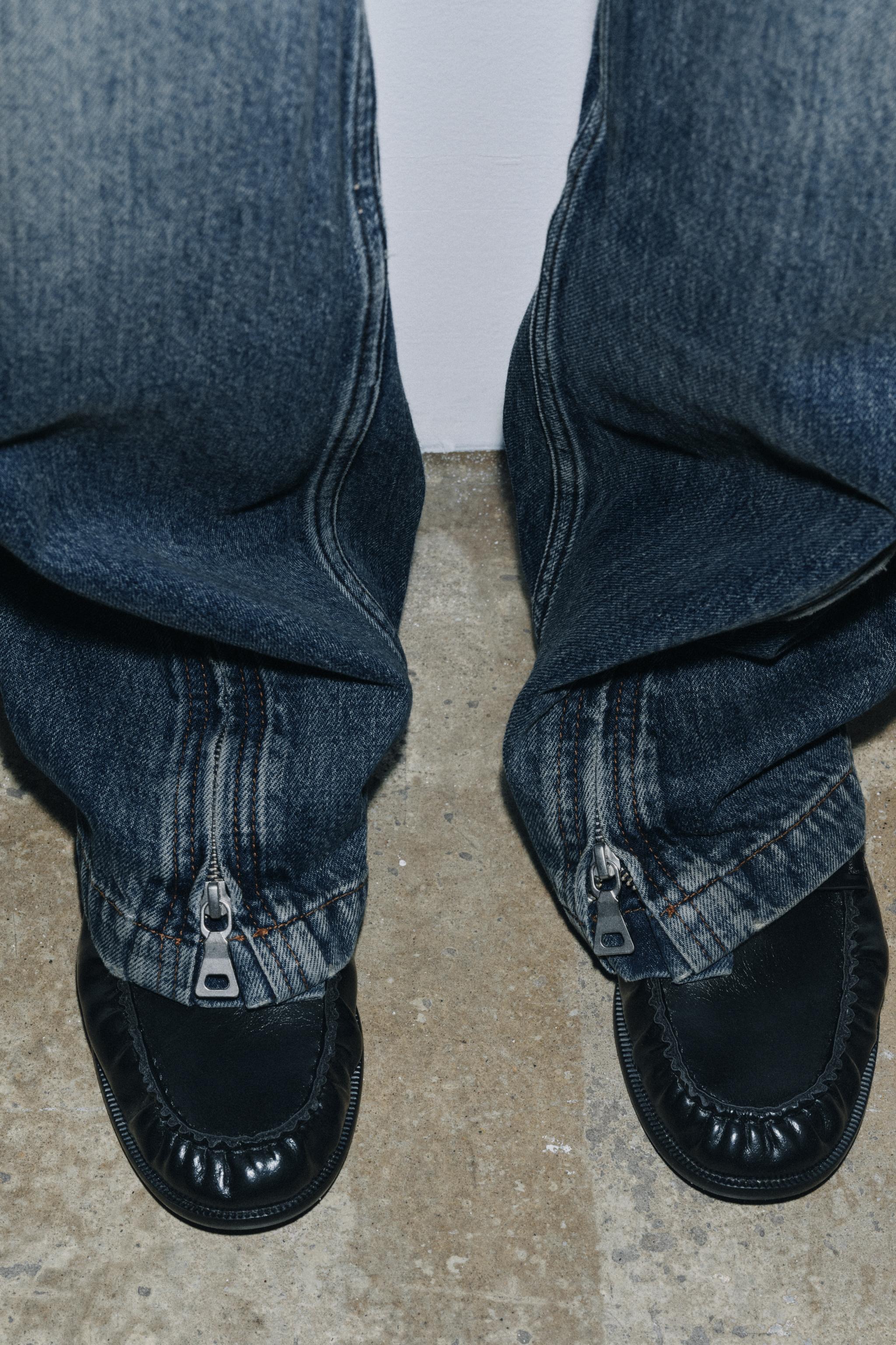 ZW COLLECTION MID-RISE BALLOON JEANS WITH ZIPPERS LIMITED EDITION