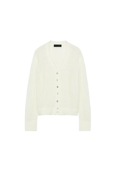 V-NECK CARDIGAN - Ecru by Zara