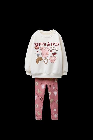 PEPPA PIG ™ SWEATSHIRT AND LEGGINGS SET - Ecru by Zara - Image 0