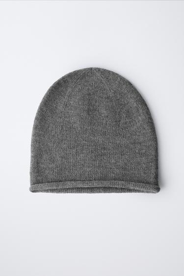 BONNET EN MAILLE AVEC LAINE - Gris de Zara - Image 3