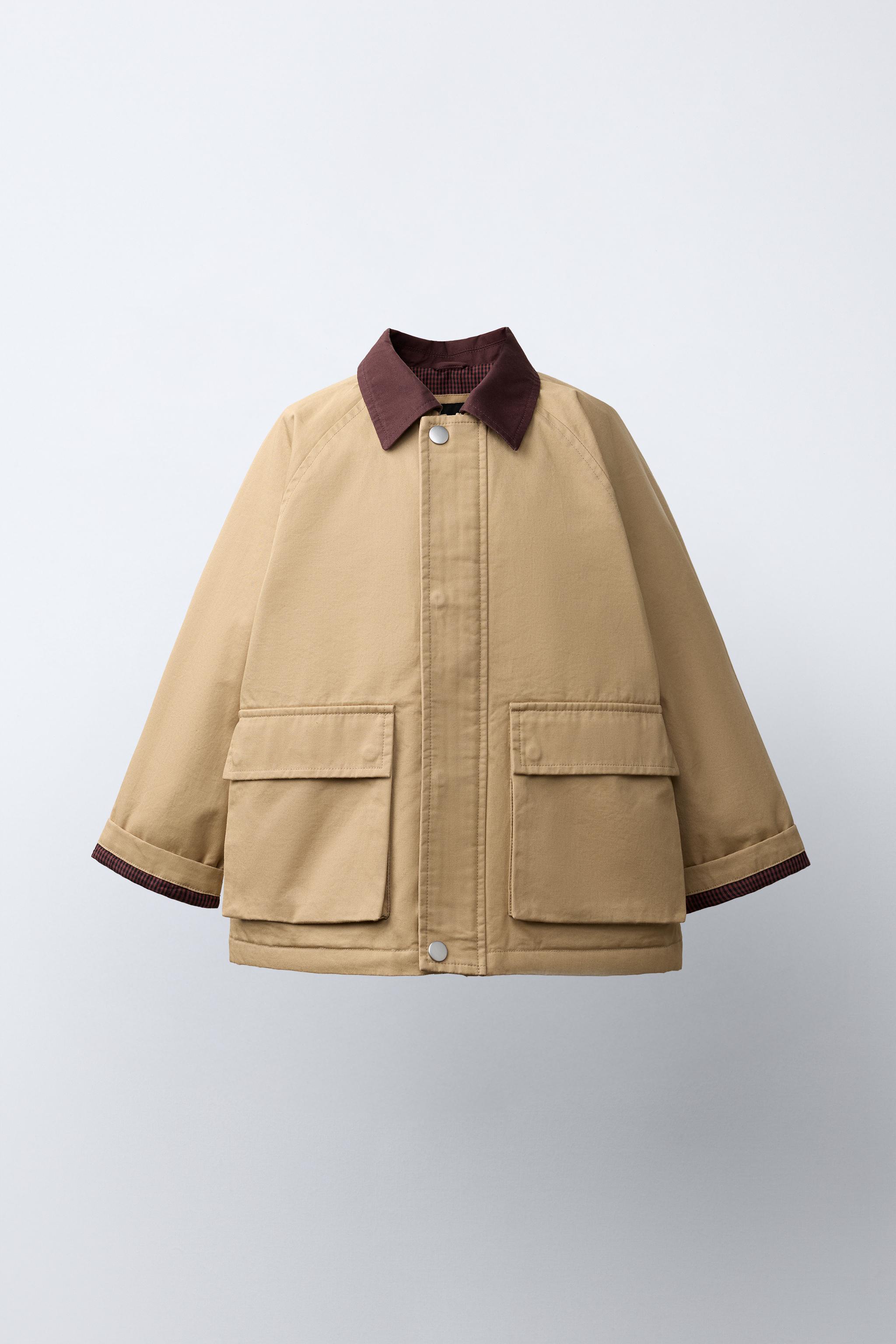 CONTRASTING COLLAR JACKET