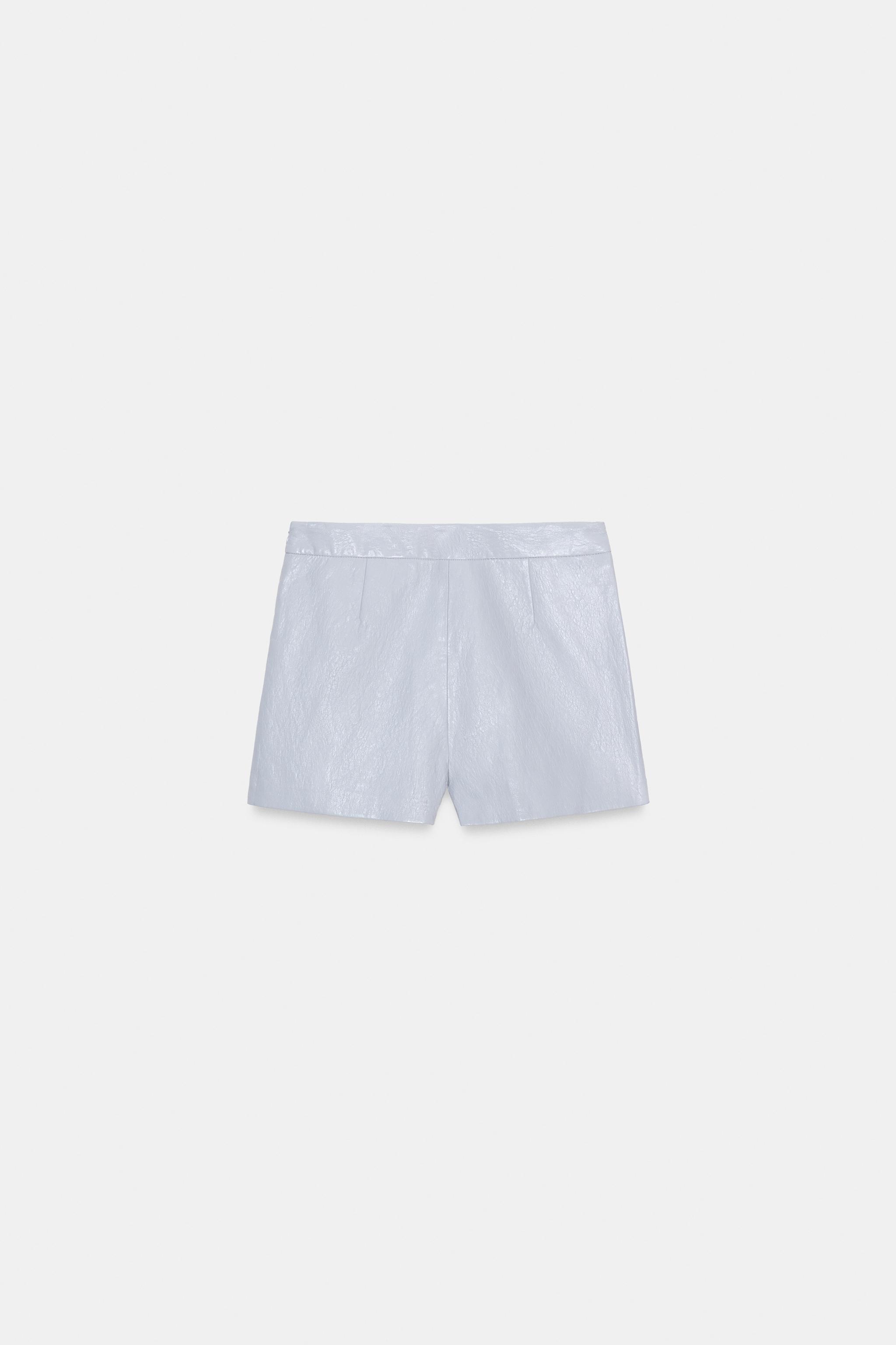 FAUX LEATHER WRAP SKORT