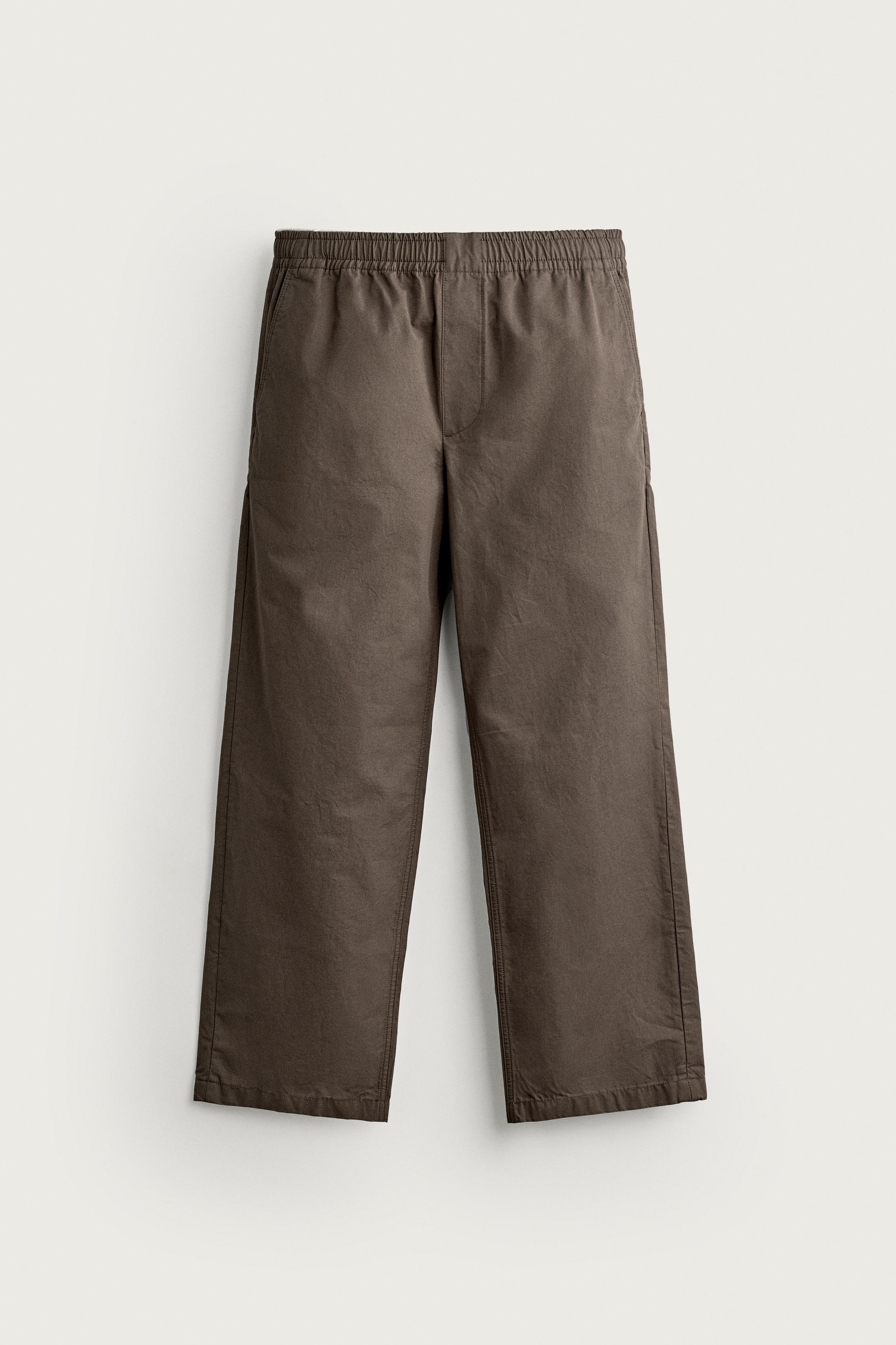 PANTALON COUPE BARREL EN COTON