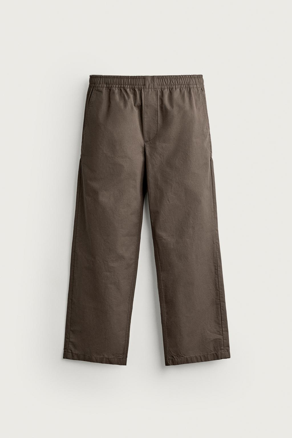 COTTON BARREL FIT TROUSERS