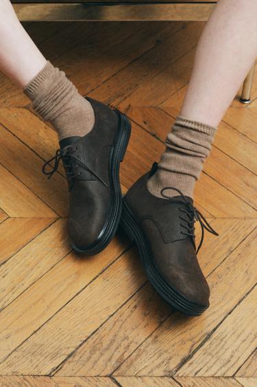 CHAUSSETTES HAUTES - Marron clair de Zara - Image 1