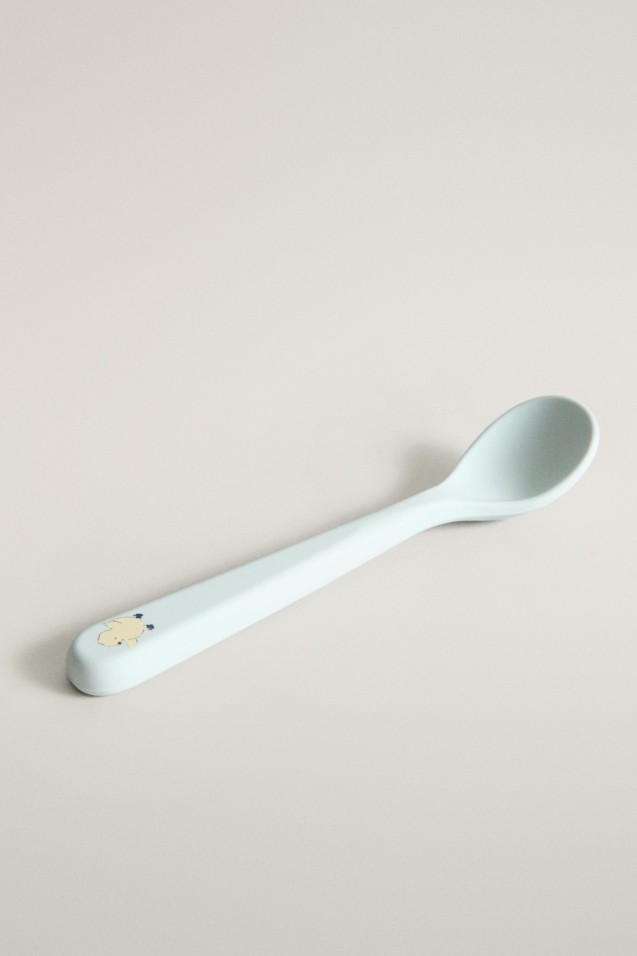 CUILLÈRE ENFANT SILICONE POUSSIN
