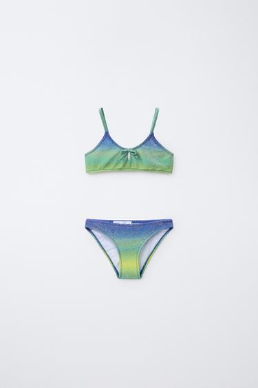 6-14 YEARS/ SPARKLY BIKINI - Blue / Green by Zara