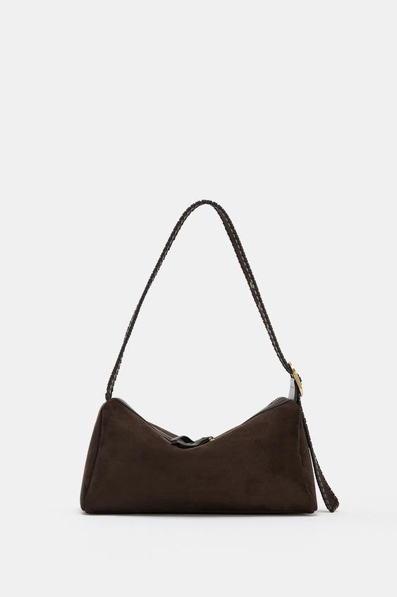 SHOULDER BAG WITH LOOP DETAIL - Brown by Zara - Image 0