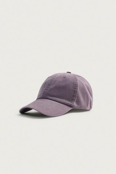 WASHED COTTON CAP - Mauve by Zara