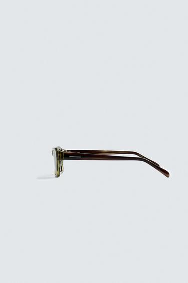 RECTANGULAR SUNGLASSES - Dark olive by Zara - Image 2