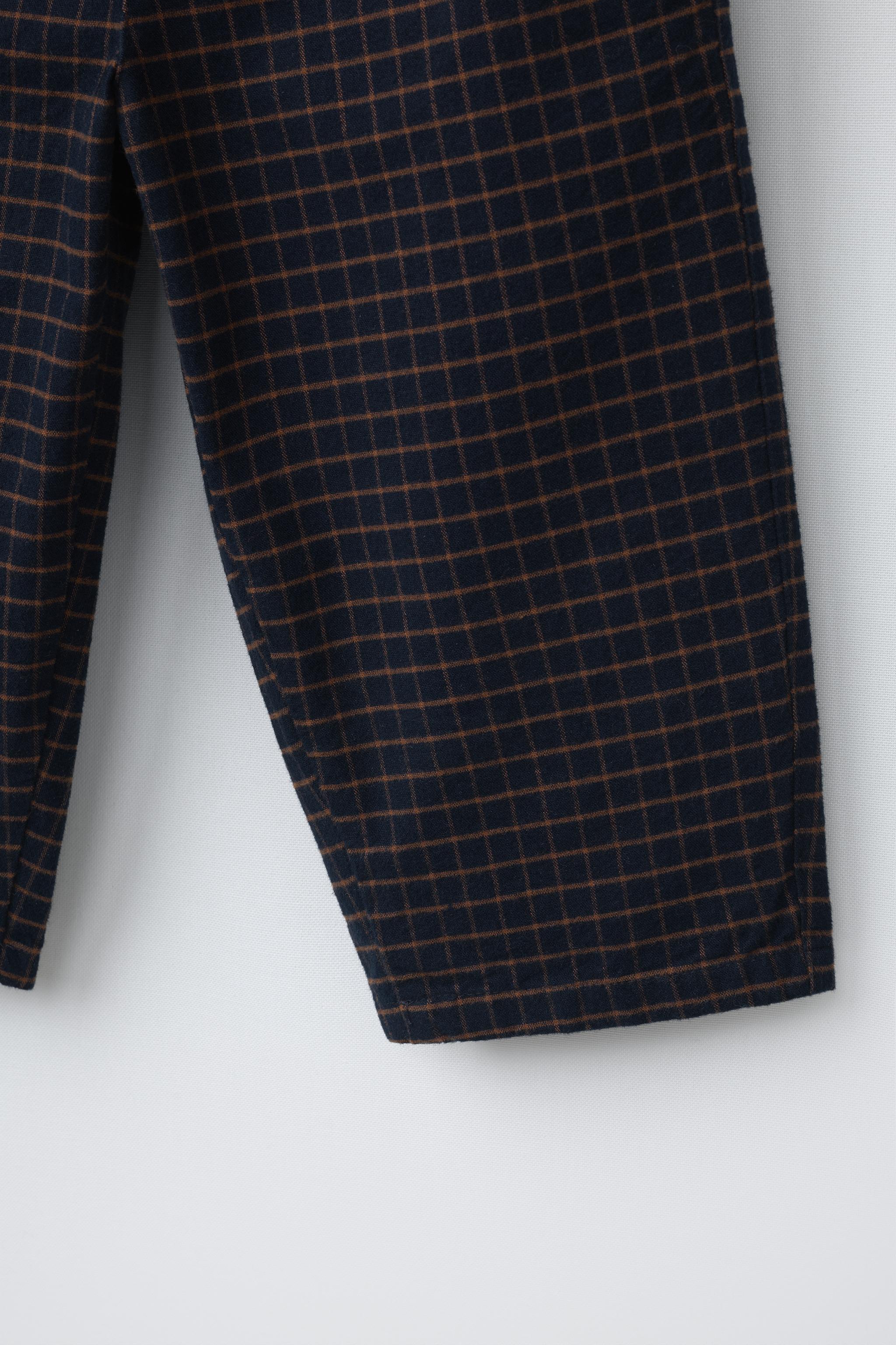 PLAID PRINT BAGGY PANTS