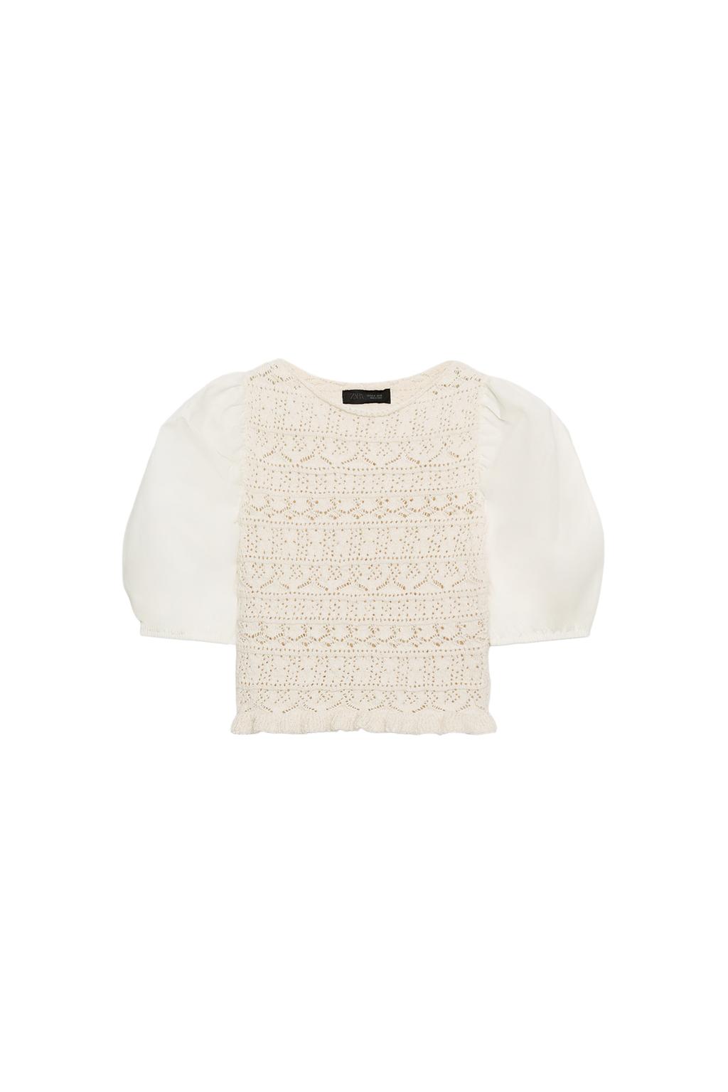 COMBINATION PUFF SLEEVE KNIT JUMPER - image 3