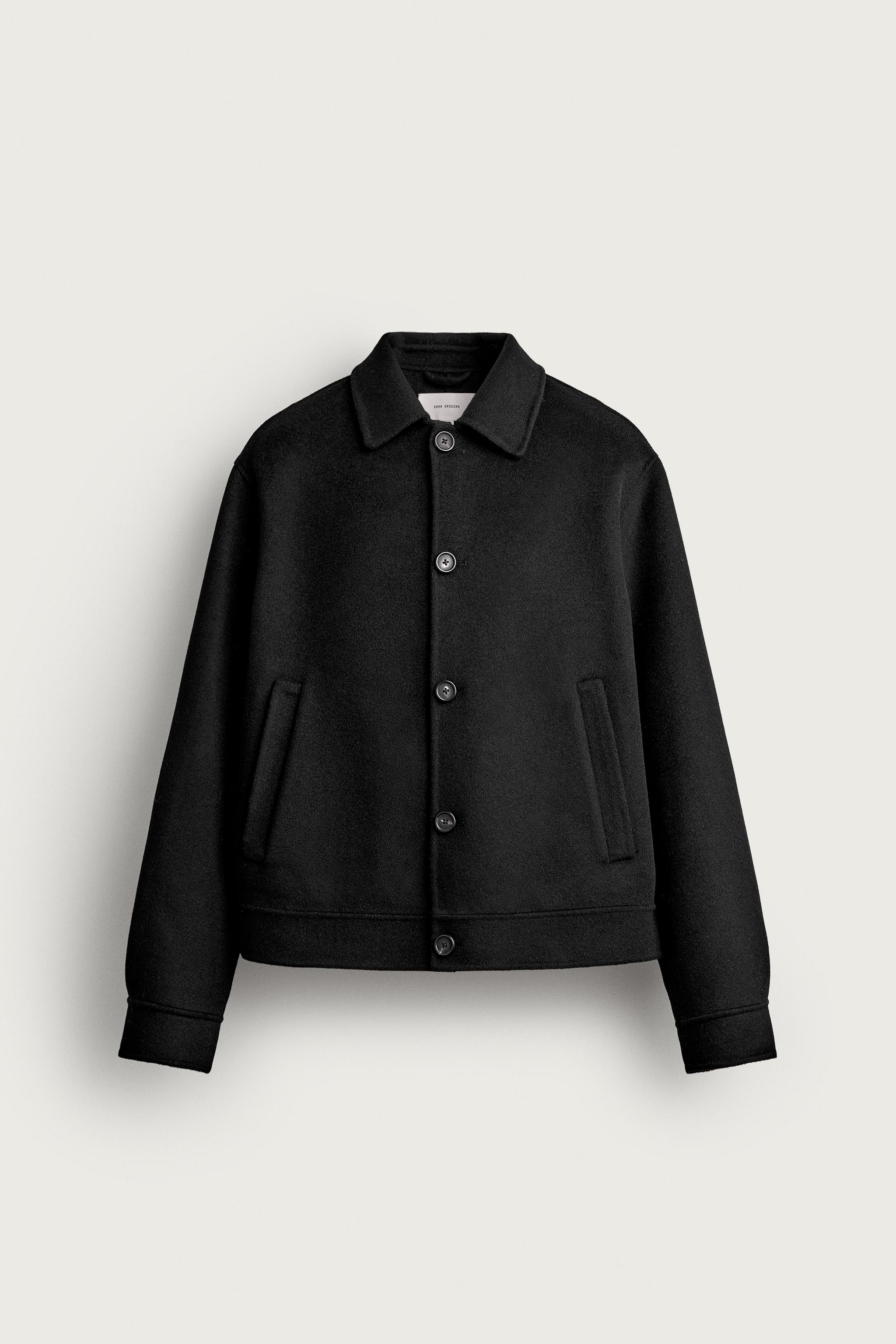 100% WOOL CROPPED FIT JACKET