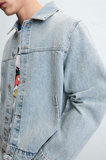 VESTE EN DENIM BASIQUE - Bleu clair de Zara - Image 4
