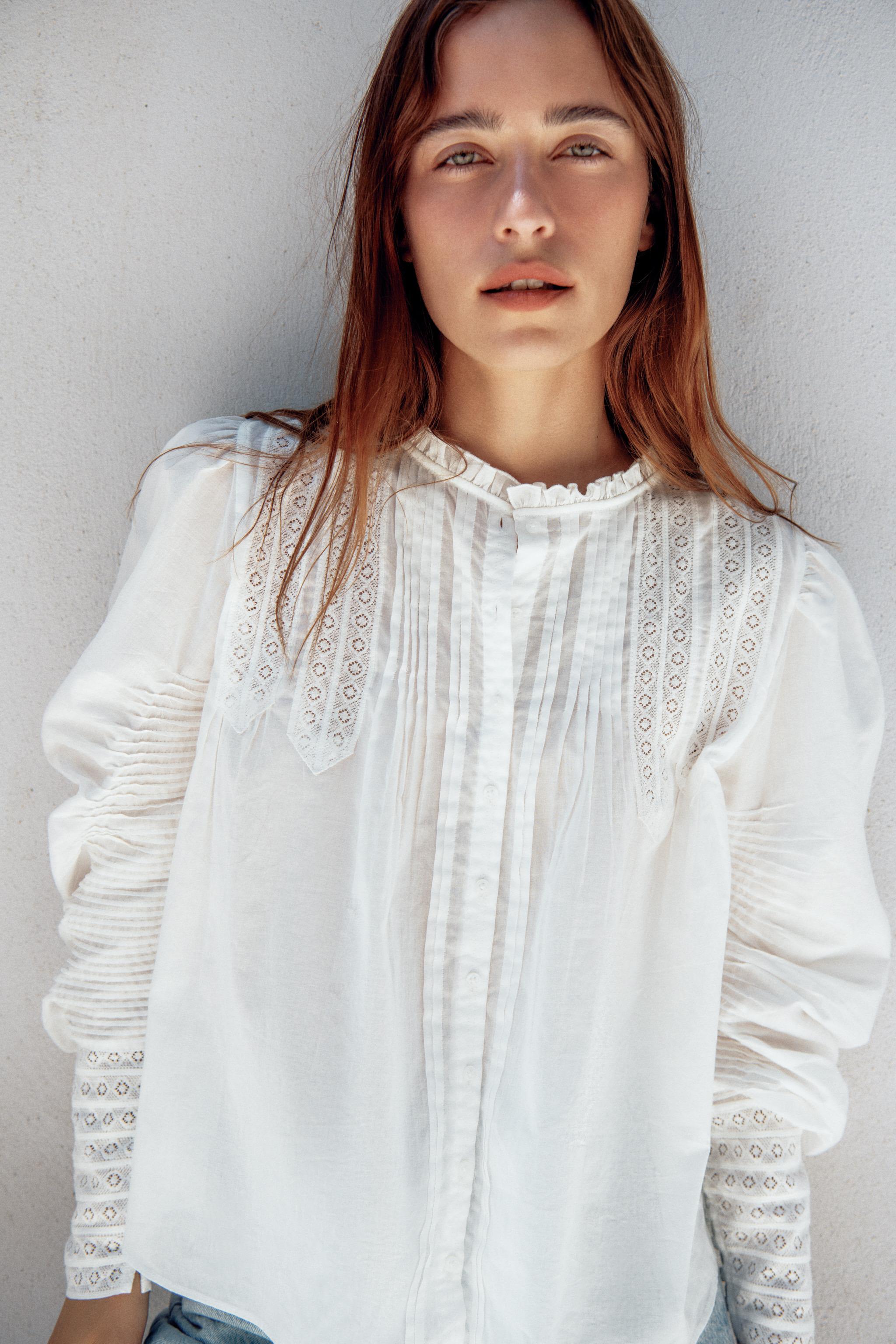 ZW COLLECTION ロマンティックシャツ - ホワイト | ZARA Japan / 日本
