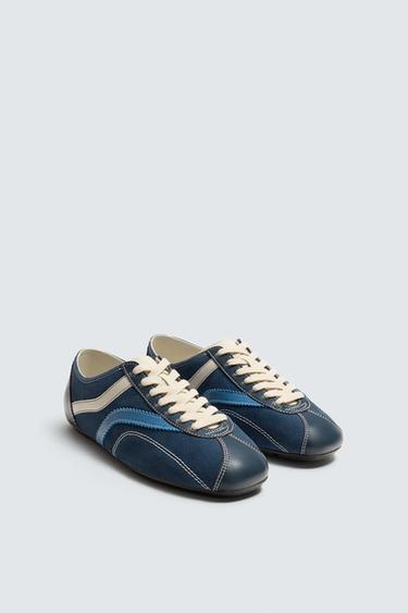 LEATHER TRAINERS HARRY LAMBERT FOR ZARA X DISNEY - Blue by Zara