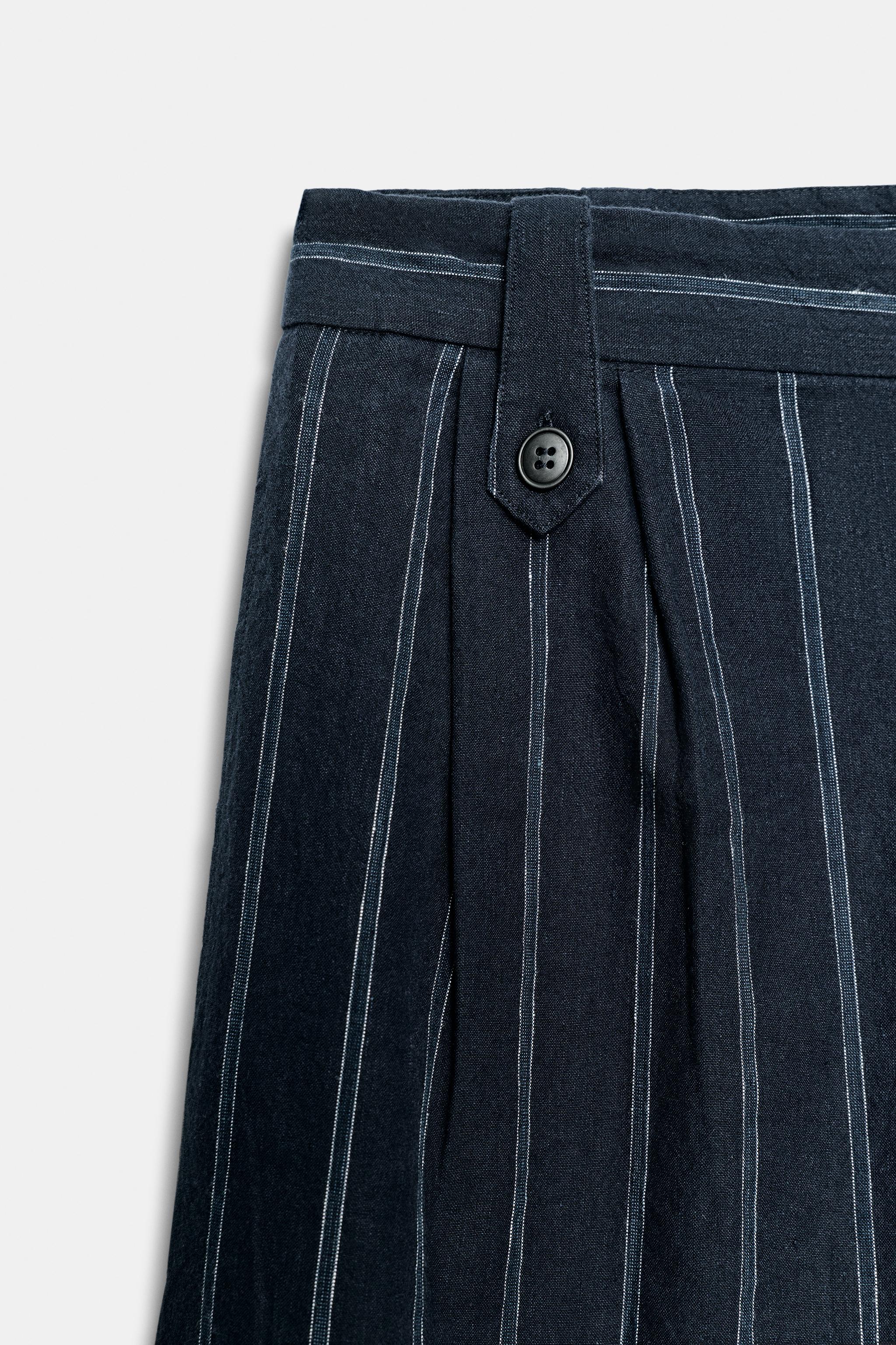 STRIPED LINEN PANTS ZW COLLECTION