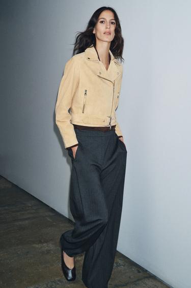 VESTE EN CUIR DE DAIM ZW COLLECTION LIMITED EDITION - Bis de Zara - Image 4