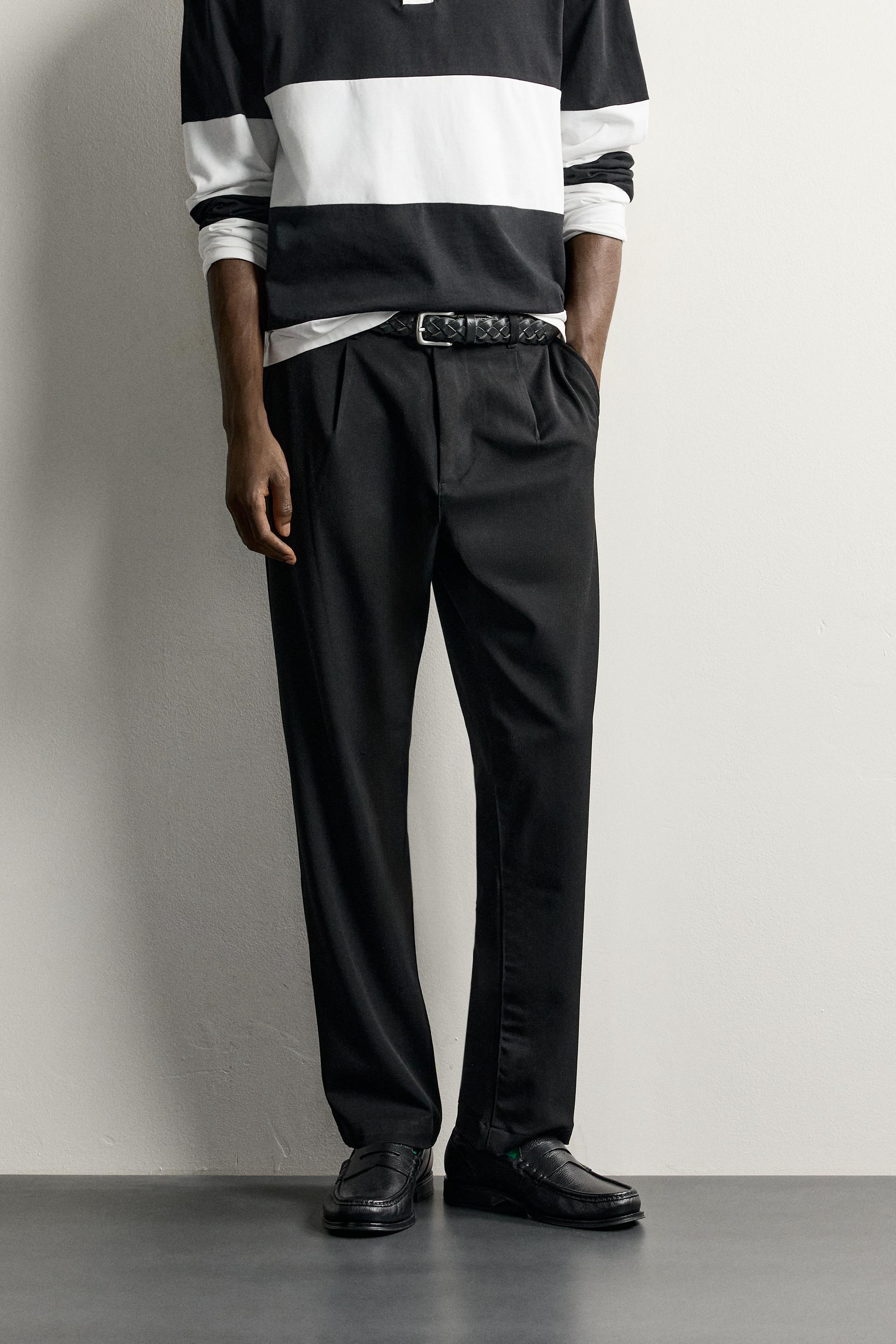 Zara RELAXED FIT PİLİLİ PANTOLON görsel 2